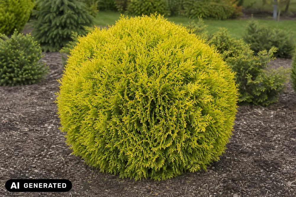 Kugel-Lebensbaum 'Golden Globe' – Thuja occidentalis 'Golden Globe', Bild 2