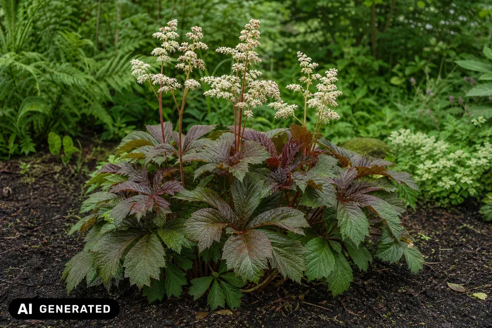 Gestieltblättriges Schaublatt 'Rotlaub' – Rodgersia podophylla 'Rotlaub'