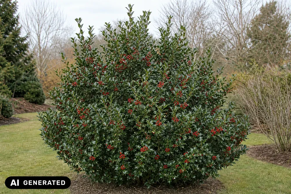 Meserve-Stechpalme 'Heckenfee' – Ilex × meserveae 'Heckenfee', Bild 3