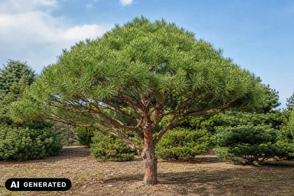 Japanische Rot-Kiefer 'Umbraculifera' – Pinus densiflora 'Umbraculifera', Bild 3