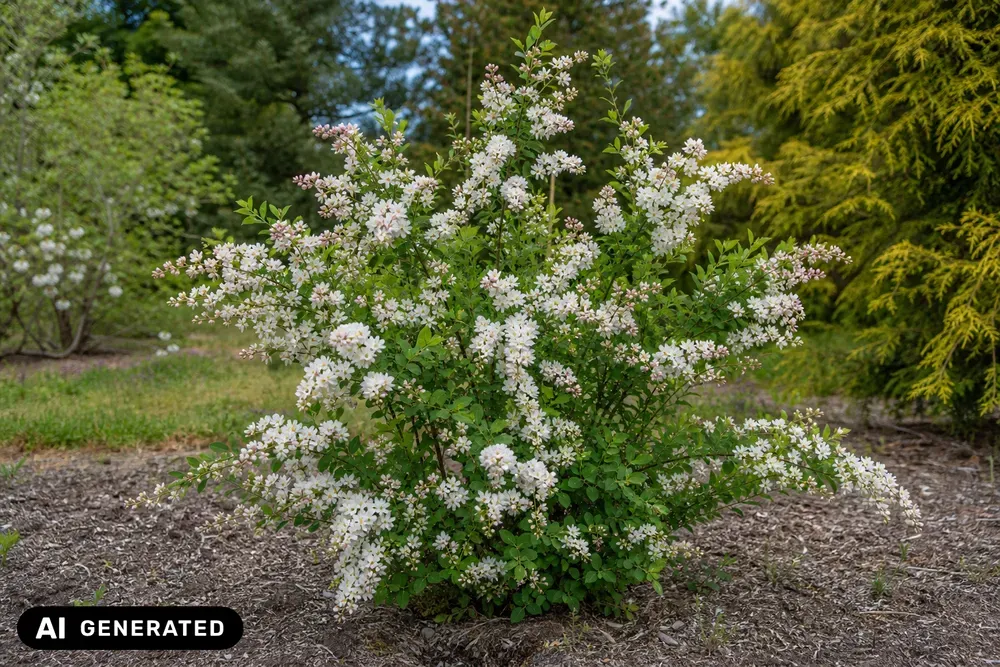 Perlmuttstrauch 'Blushing Pearl' – Exochorda racemosa 'Blushing Pearl', Bild 3