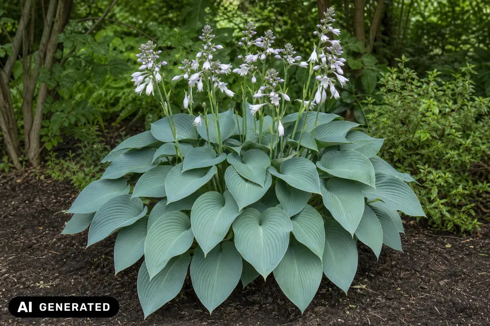 Blaublatt-Funkie 'Elegans' – Hosta sieboldiana 'Elegans', Bild 2