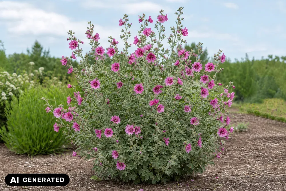 Strauchmalve 'Bredon Springs' – Lavatera × olbia 'Bredon Springs'