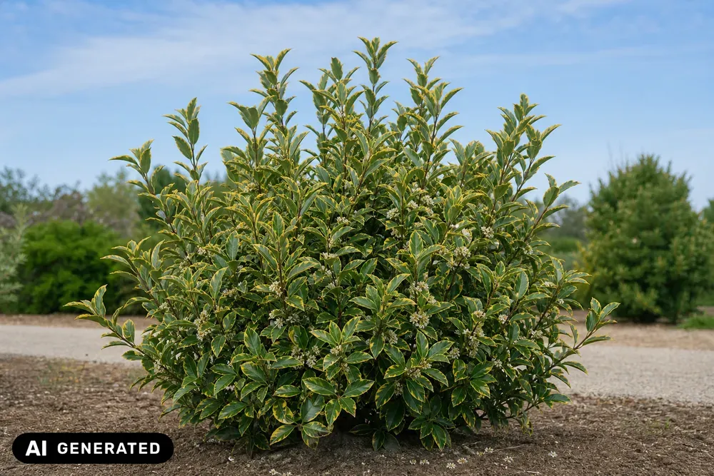 Buntlaubige Wintergrüne Ölweide 'Viveleg' – Elaeagnus × ebbingei 'Viveleg'