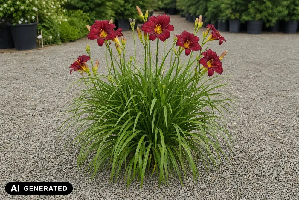 Garten-Taglilie 'Red Rum' – Hemerocallis × cultorum 'Red Rum'