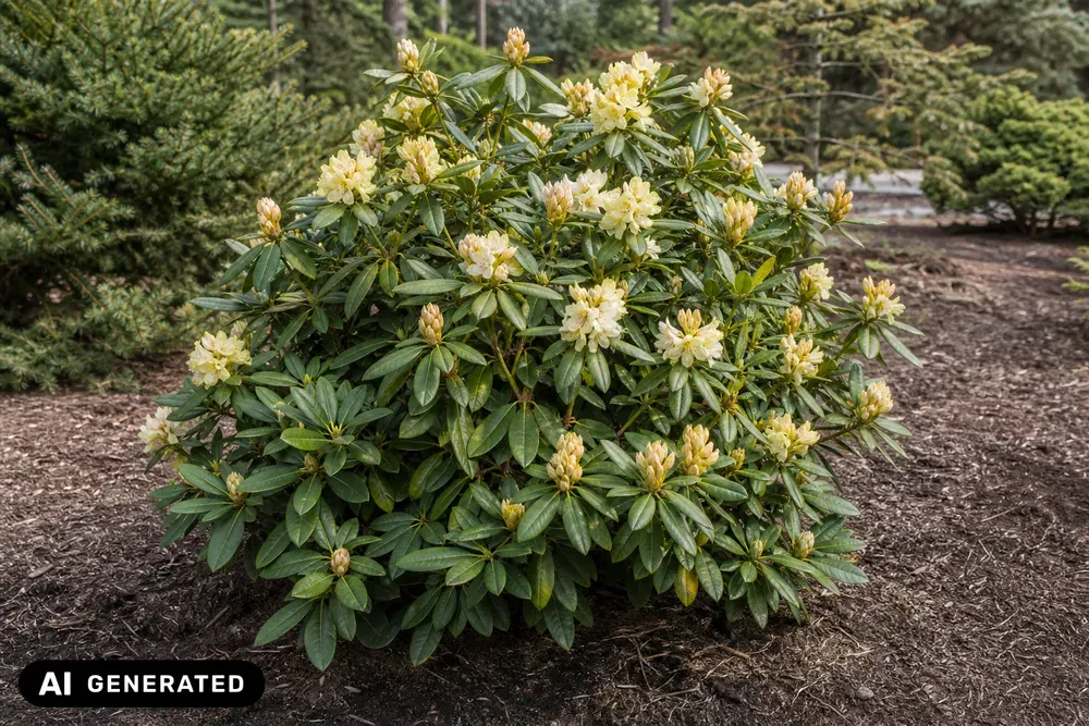 Yakushimanum-Rhododendron 'Millenium Gold' – Rhododendron yakushimanum 'Millenium Gold'