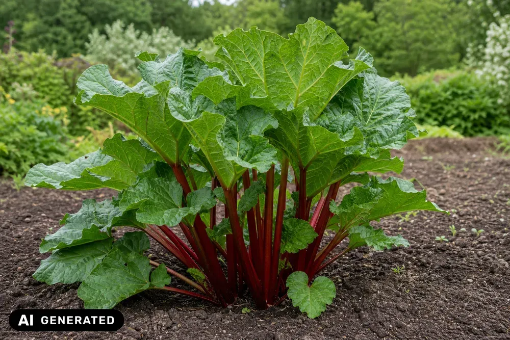Himbeer-Rhabarber 'Frambozen Rood' – Rheum rhabarbarum 'Frambozen Rood'