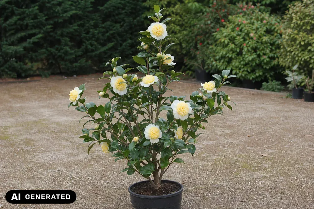 Kamelie 'Jury's Yellow' – Camellia 'Jury's Yellow'