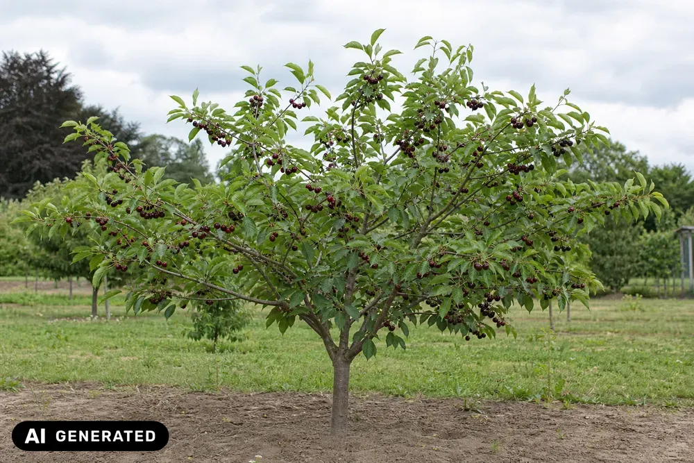 Süßkirsche 'Große Schwarze Knorpelkirsche' – Prunus avium 'Große Schwarze Knorpelkirsche', Bild 3
