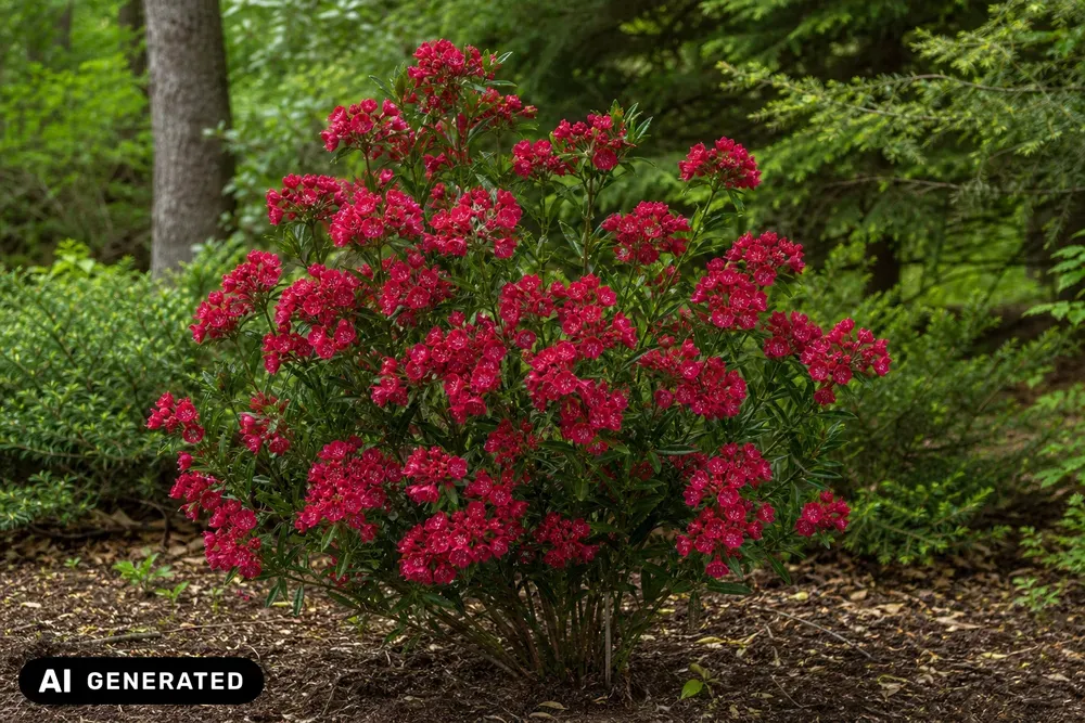 Schmalblättrige Lorbeerrose 'Rubra' – Kalmia angustifolia 'Rubra'