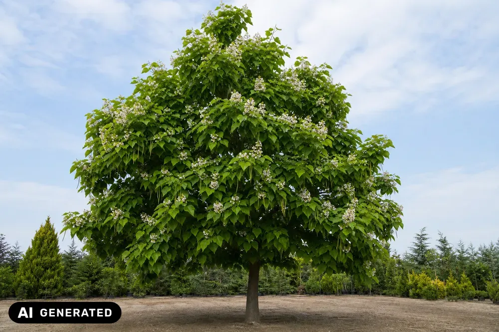 Gewöhnlicher Trompetenbaum – Catalpa bignonioides, Bild 2