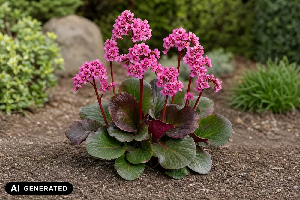 Bergenie 'Pink Dragonfly' – Bergenia 'Pink Dragonfly'