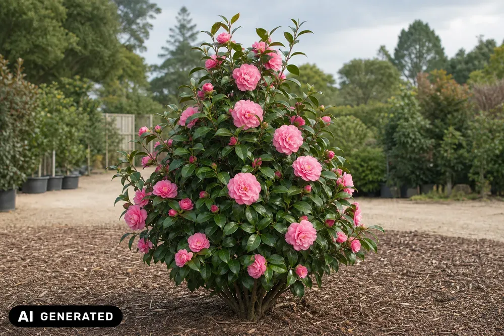 Netzblatt-Kamelie 'Mary Williams' – Camellia reticulata 'Mary Williams'