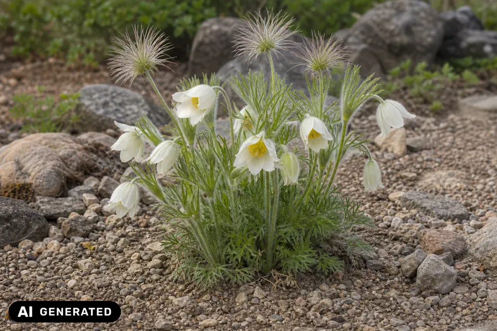 Weiße Küchenschelle 'Alba' – Pulsatilla vulgaris 'Alba'