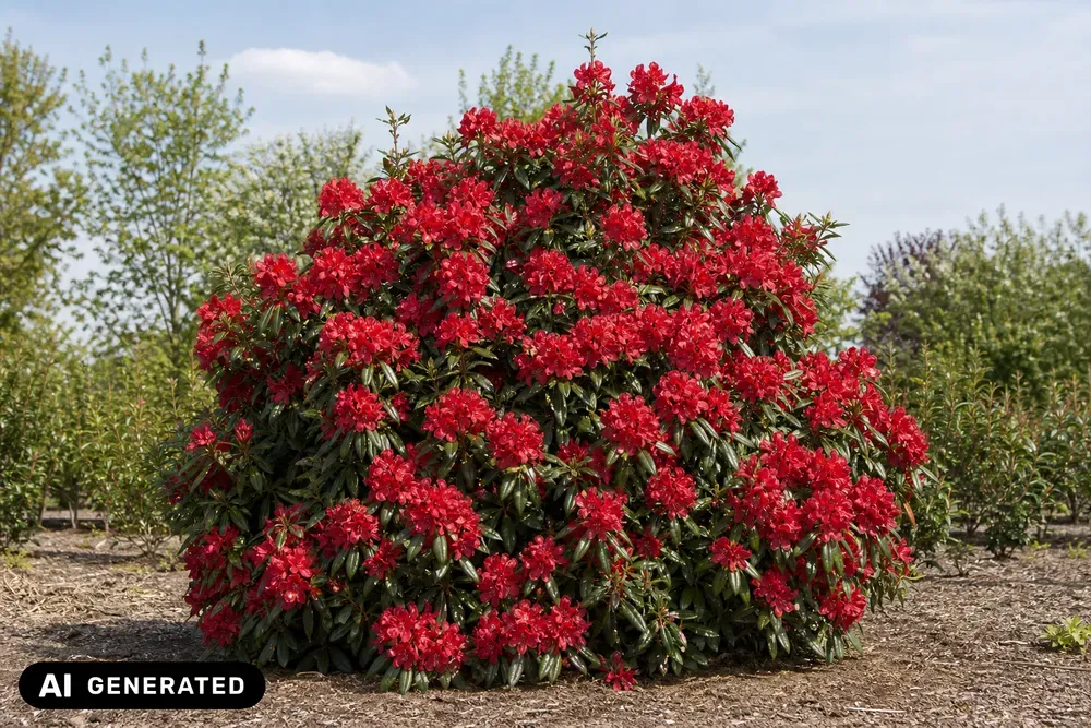 Großblumiger Rhododendron 'Nova Zembla' – Rhododendron 'Nova Zembla', Bild 2