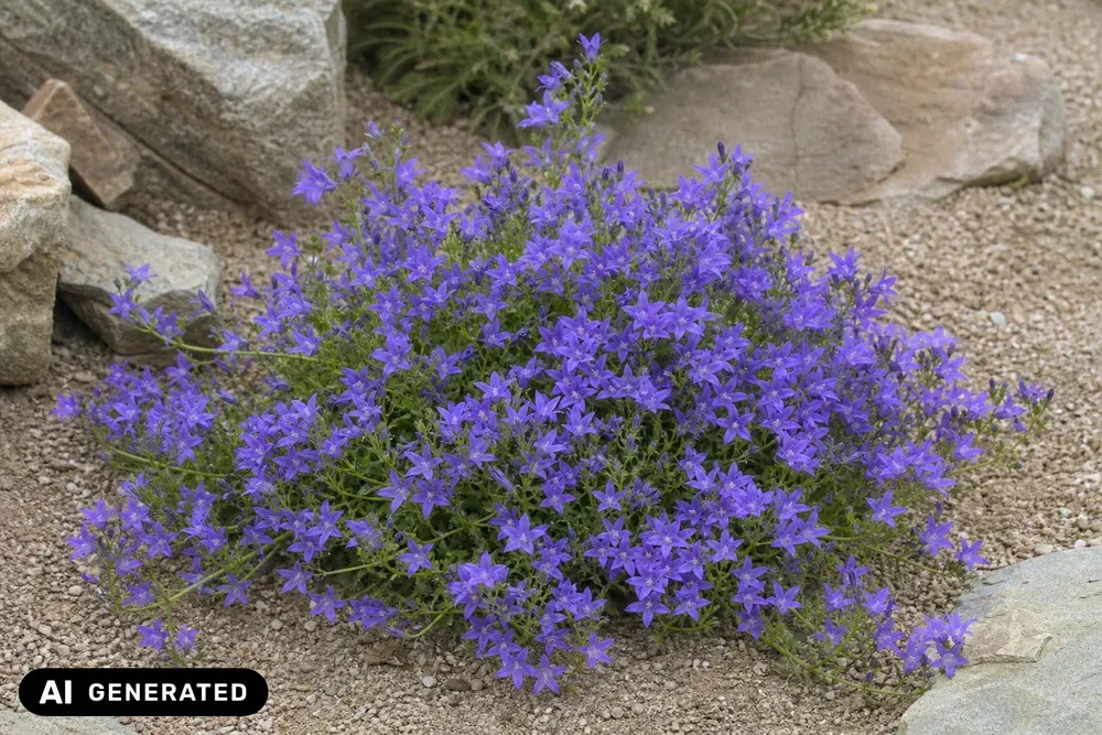 Hängepolster-Glockenblume 'Stella' – Campanula poscharskyana 'Stella'