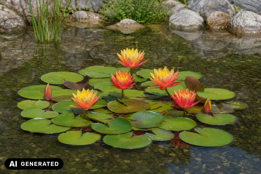 Seerose 'Aurora' – Nymphaea 'Aurora'