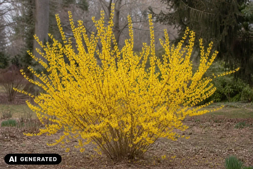 Garten-Forsythie 'Lynwood' – Forsythia × intermedia 'Lynwood', Bild 2