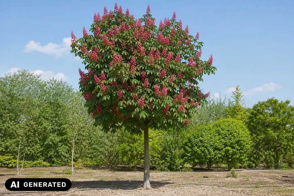Scharlach-Rosskastanie 'Briotii' – Aesculus carnea 'Briotii', Bild 2