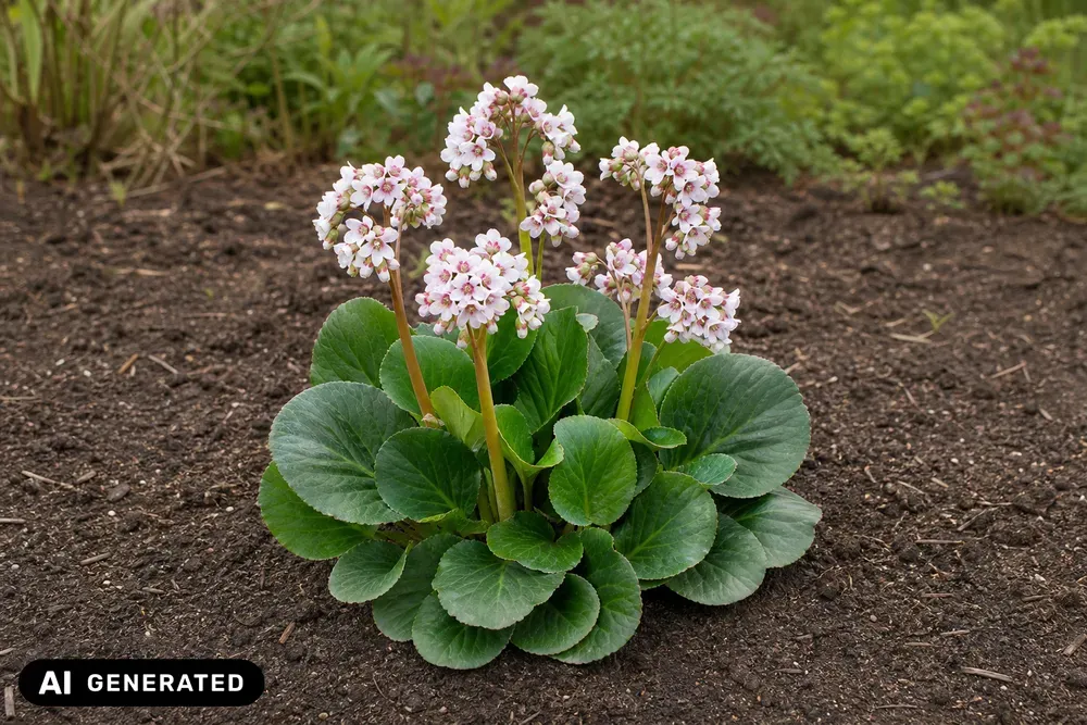 Herzblatt-Bergenie 'Silberlicht' – Bergenia cordifolia 'Silberlicht'