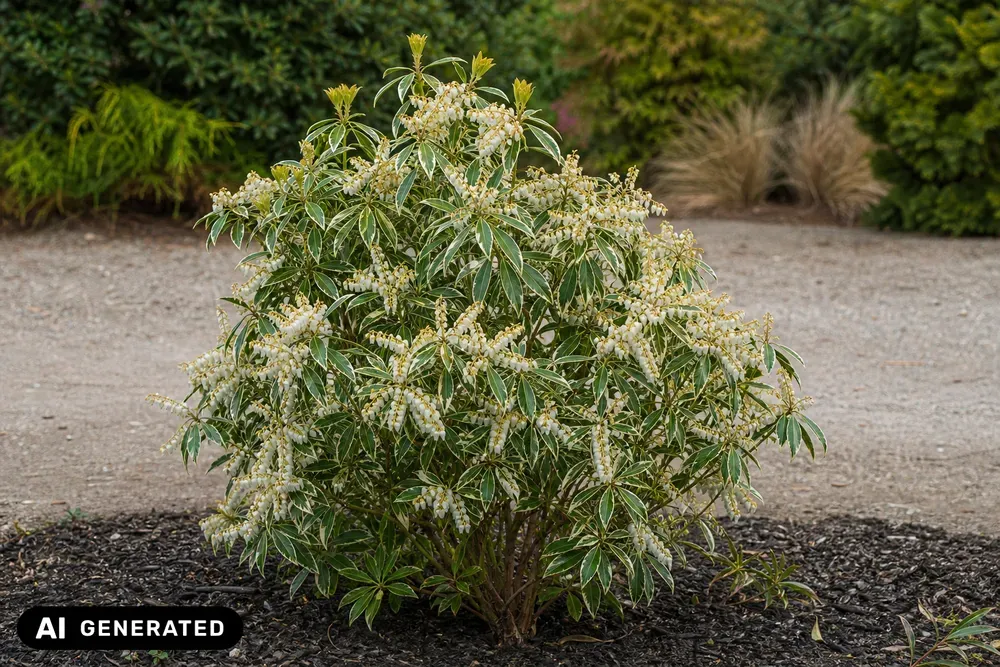 Buntblättrige Japanische Lavendelheide 'Variegata' – Pieris japonica 'Variegata'