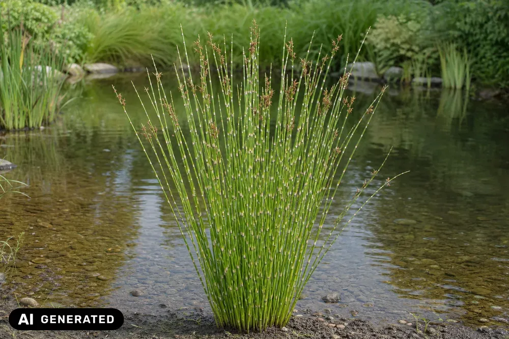 Gestreifte Teichsimse 'Zebrinus' – Scirpus lacustris subsp. tabernaemontani 'Zebrinus'