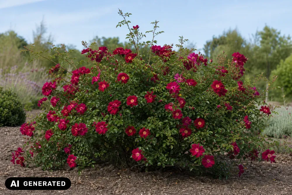 Bodendeckerrose 'Rotes Meer' – Rosa 'Rotes Meer'