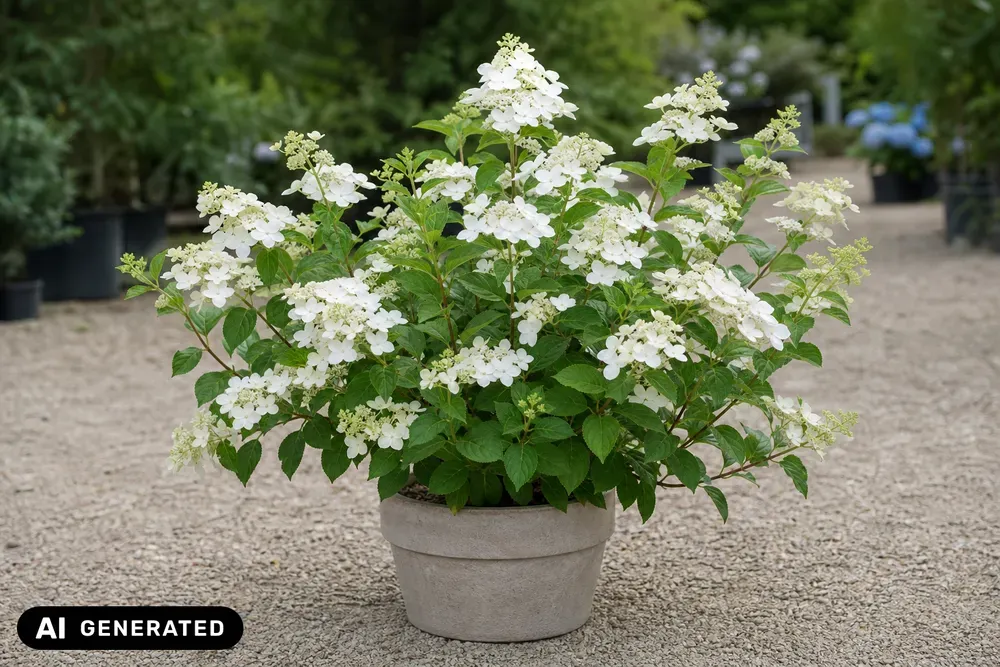 Girlanden-Hortensie 'Runaway Bride' – Hydrangea macrophylla 'Runaway Bride'