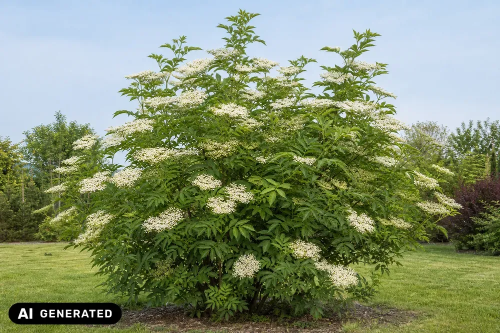 Schwarzer Holunder 'Sampo' – Sambucus nigra 'Sampo'