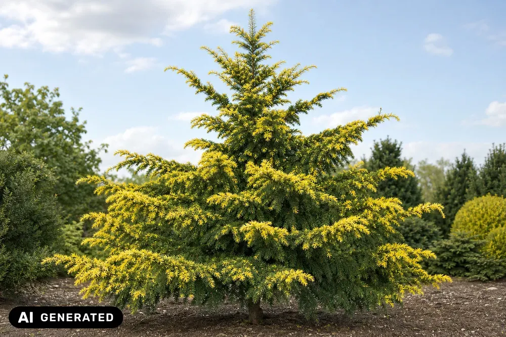 Goldene Adlerschwingen-Eibe 'Dovastonii Aurea' – Taxus baccata 'Dovastonii Aurea', Bild 2