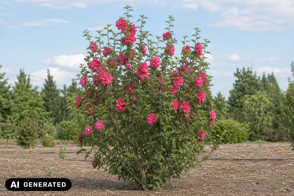 Garteneibisch 'Duc de Brabant' – Hibiscus syriacus 'Duc de Brabant'