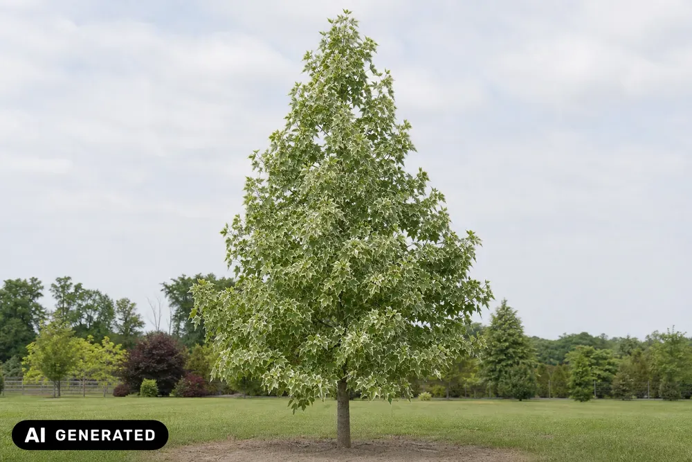 Weißbunter Amberbaum 'Albomarginata Manon' – Liquidambar styraciflua 'Albomarginata Manon', Bild 2