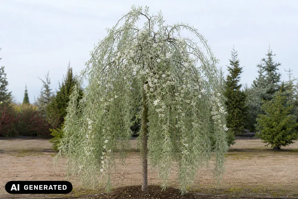 Hängende Weidenblättrige Birne 'Pendula' – Pyrus salicifolia 'Pendula', Bild 3