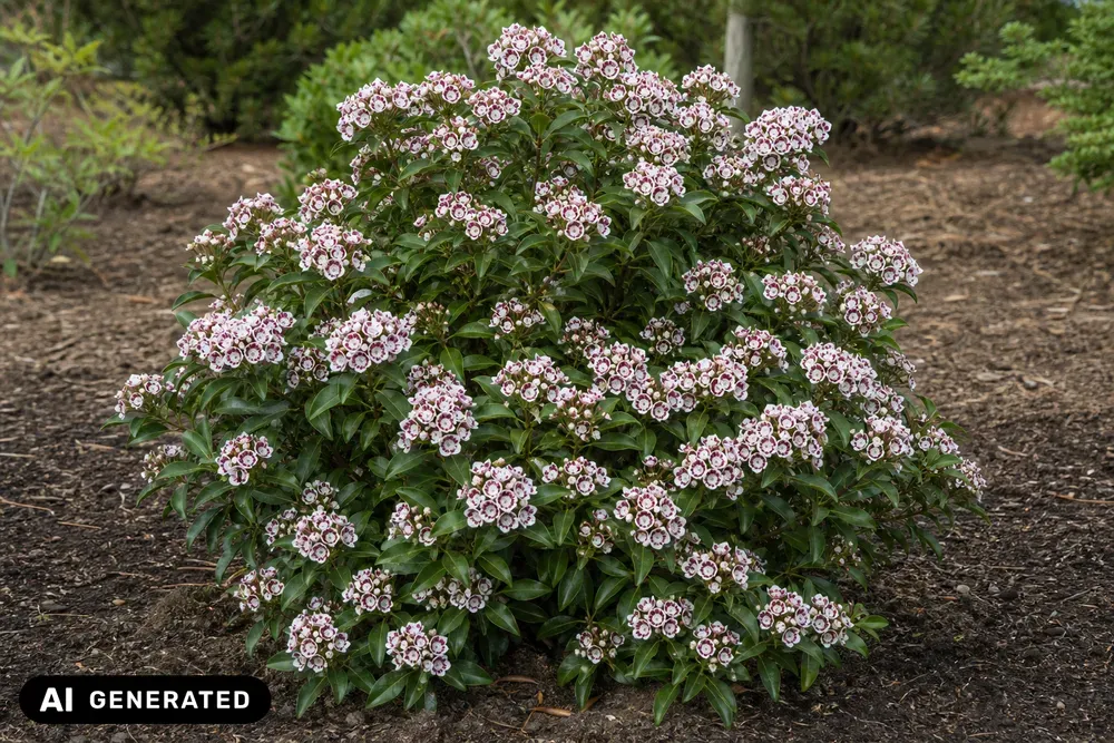 Breitblättrige Lorbeerrose 'Minuet' – Kalmia latifolia 'Minuet'