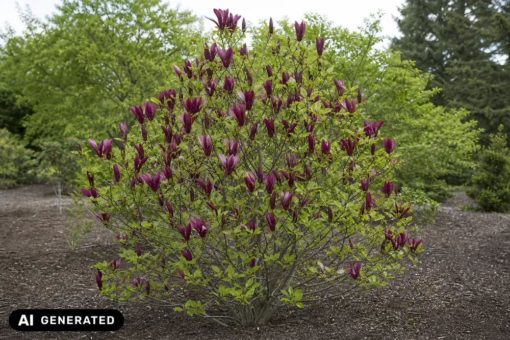Purpur-Magnolie 'Nigra' – Magnolia liliiflora 'Nigra', Bild 2