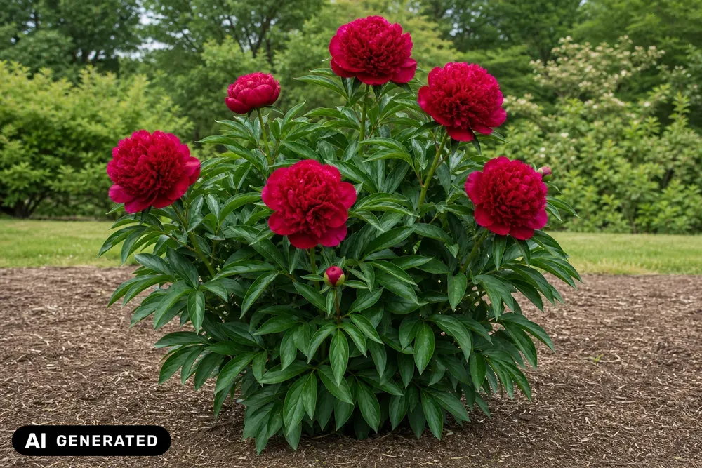Edel-Pfingstrose 'Karl Rosenfield' – Paeonia lactiflora 'Karl Rosenfield'