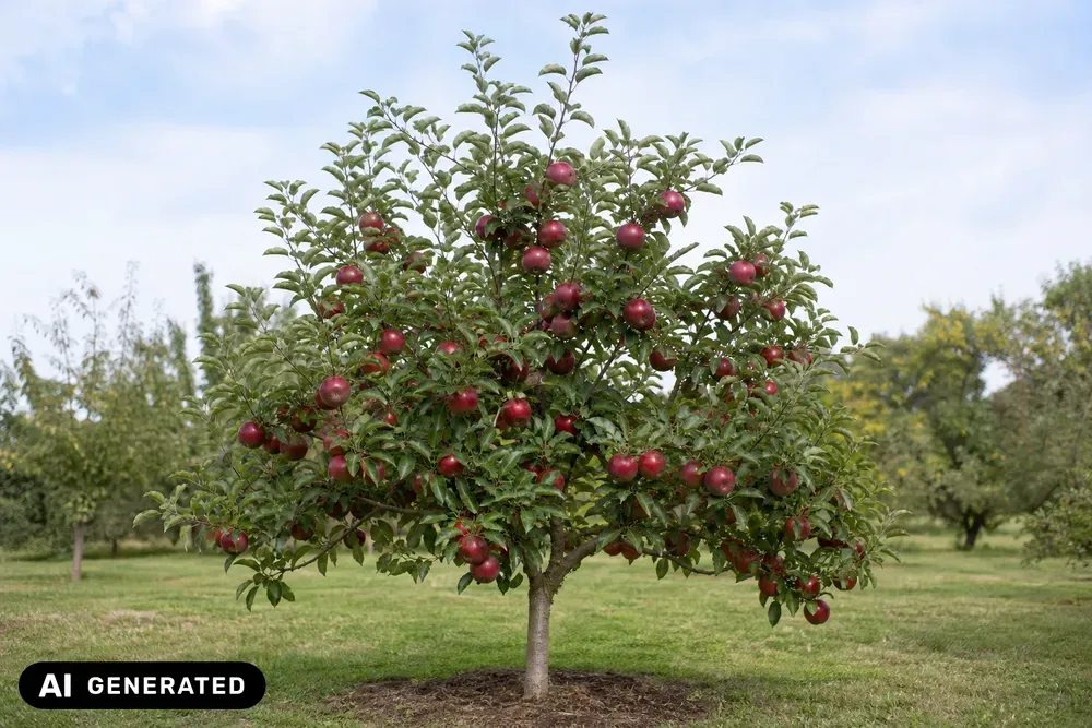 Apfel 'Rote Sternrenette' – Malus domestica 'Rote Sternrenette', Bild 2
