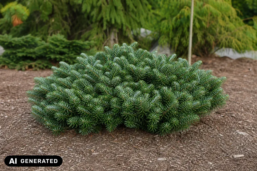 Koreatanne 'Fliegende Untertasse' – Abies koreana 'Fliegende Untertasse'