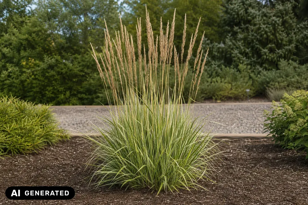 Weißgestreiftes Garten-Reitgras 'Overdam' – Calamagrostis × acutiflora 'Overdam'