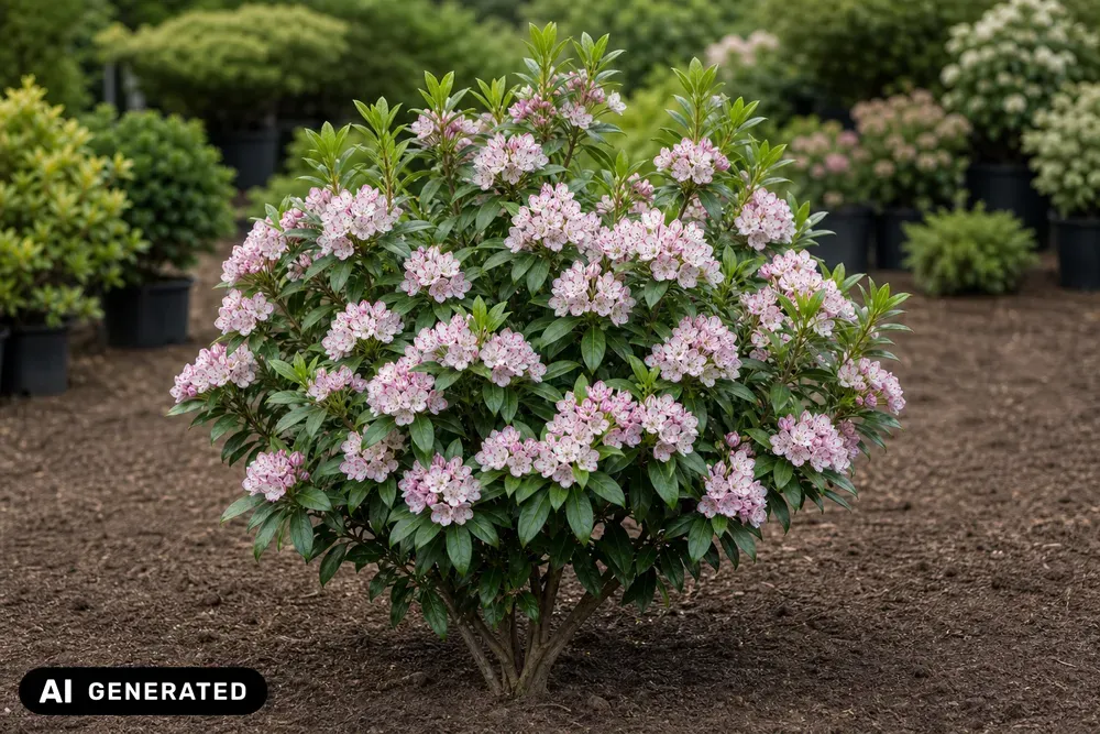 Breitblättrige Lorbeerrose 'Sterntaler' – Kalmia latifolia 'Sterntaler'
