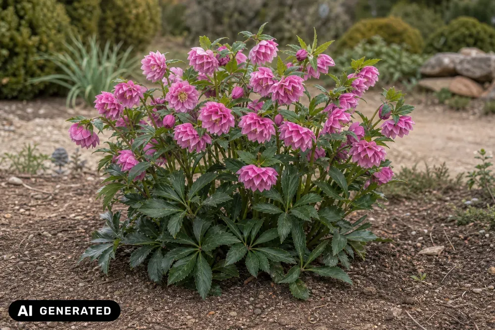 Lenzrose 'Double Ellen Pink' – Helleborus × orientalis 'Double Ellen Pink'