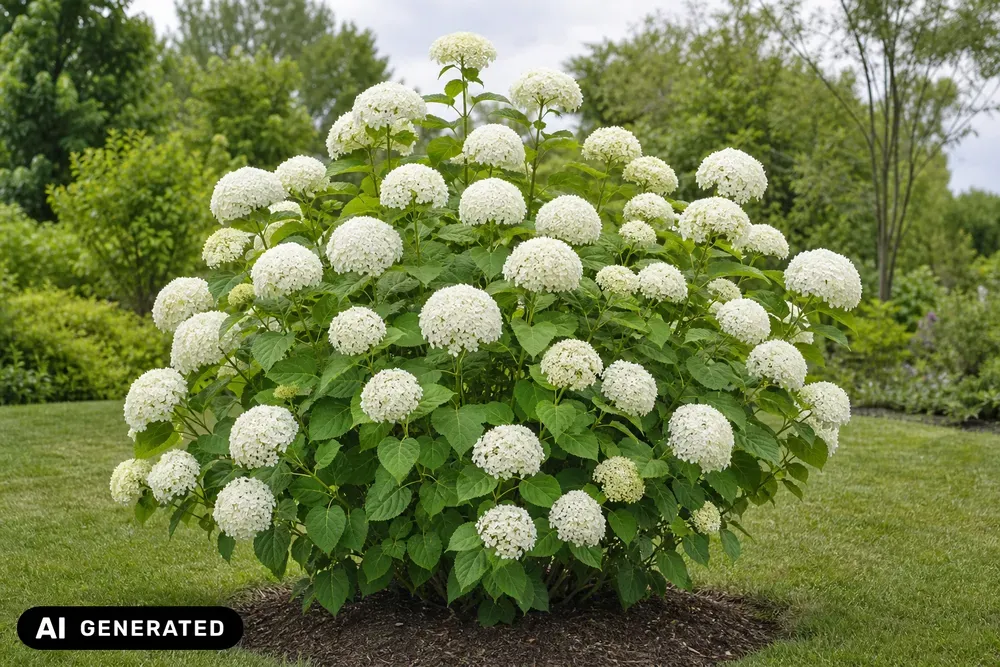 Ballhortensie 'Annabelle' – Hydrangea arborescens 'Annabelle', Bild 4