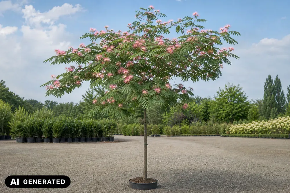 Seidenbaum 'Rouge de Tuilière' – Albizia julibrissin 'Rouge de Tuilière', Bild 2