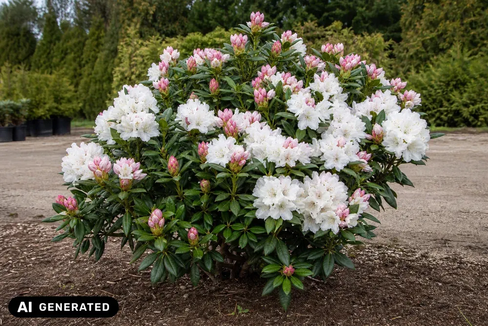 Yakushimanum-Rhododendron 'Schneekrone' – Rhododendron yakushimanum 'Schneekrone'