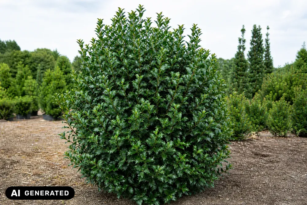 Blaue Stechpalme 'Heckenstar' – Ilex × meserveae 'Heckenstar', Bild 2