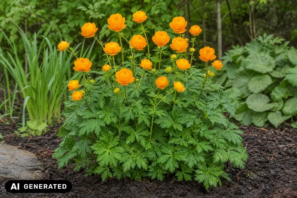 Chinesische Trollblume 'Golden Queen' – Trollius chinensis 'Golden Queen', Bild 2