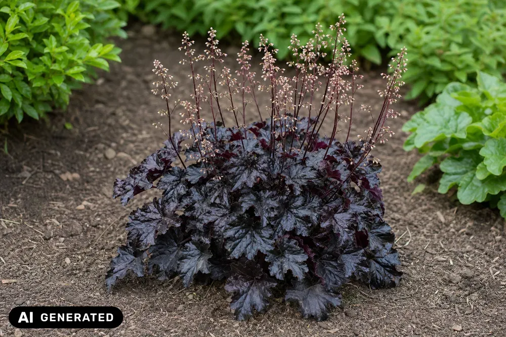 Kleinblütiges Purpurglöckchen 'Black Pearl' – Heuchera micrantha 'Black Pearl'