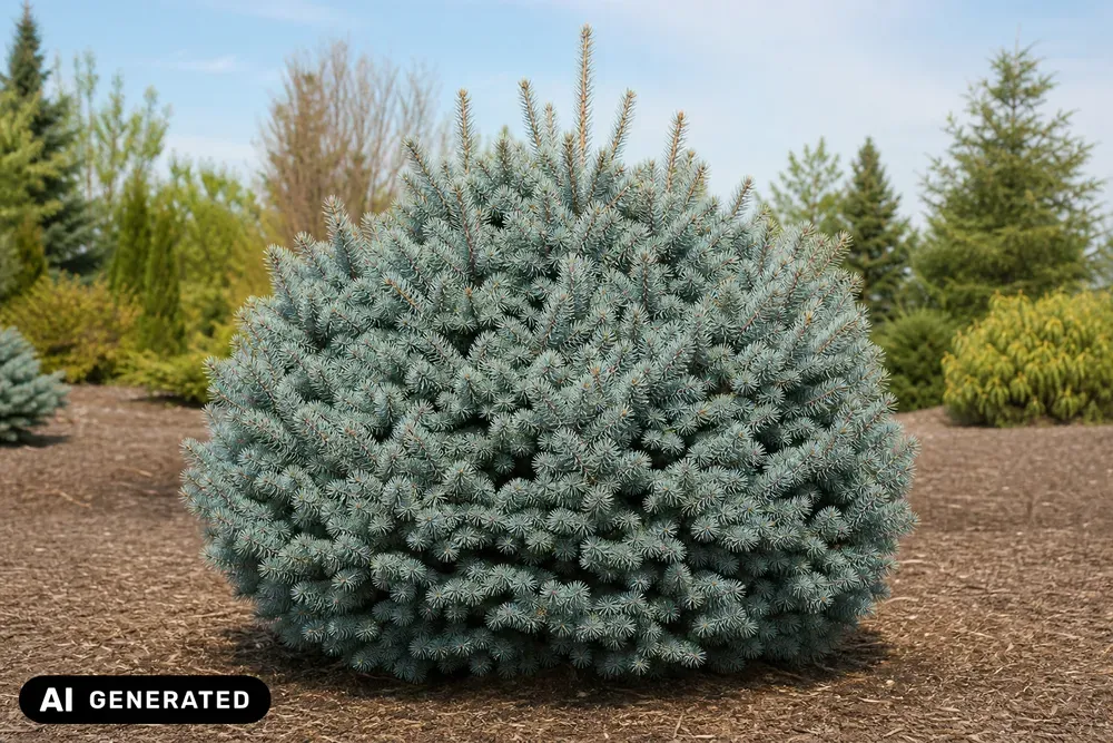 Kugel-Blaufichte 'Glauca Globosa' – Picea pungens 'Glauca Globosa'