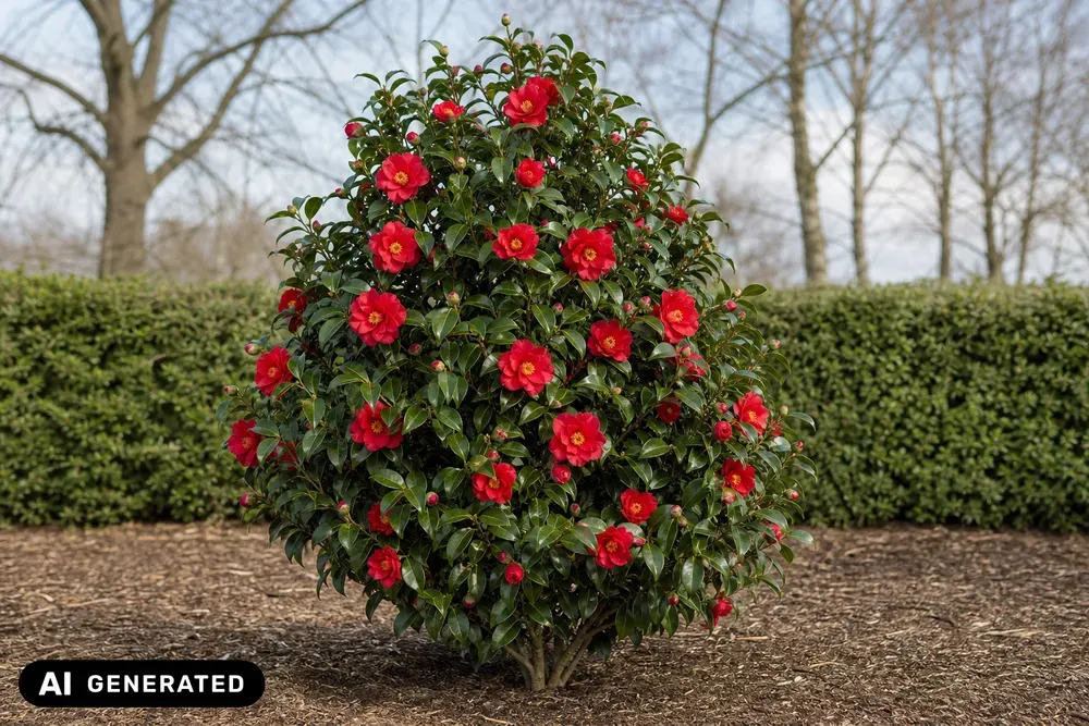 Japanische Kamelie 'Dr. King' – Camellia japonica 'Dr. King'
