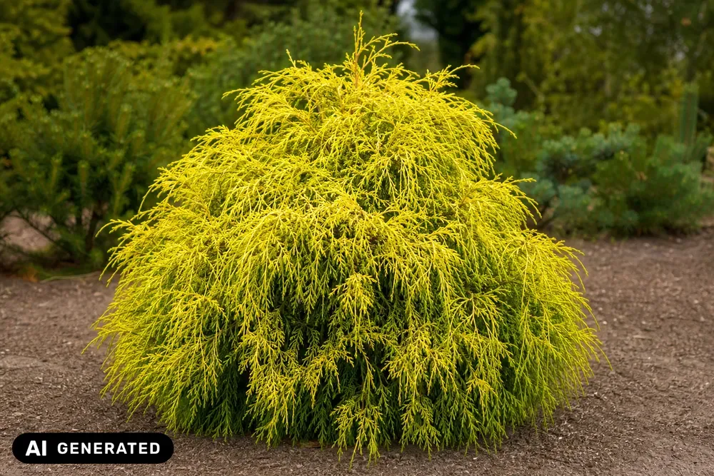 Gelbe Fadenzypresse 'Sungold' – Chamaecyparis pisifera 'Sungold', Bild 3